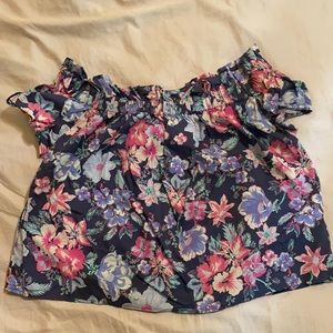 Gap Floral off the shoulder shirt